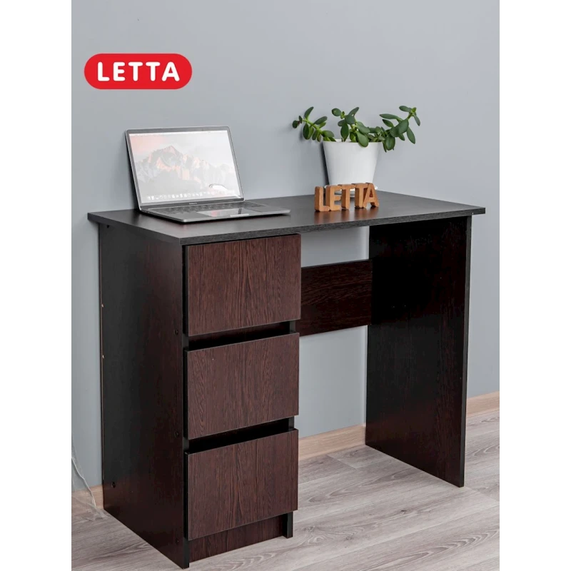 Письменный стол Letta Venge, 75х45х90 см, ЛДСП, коричневый