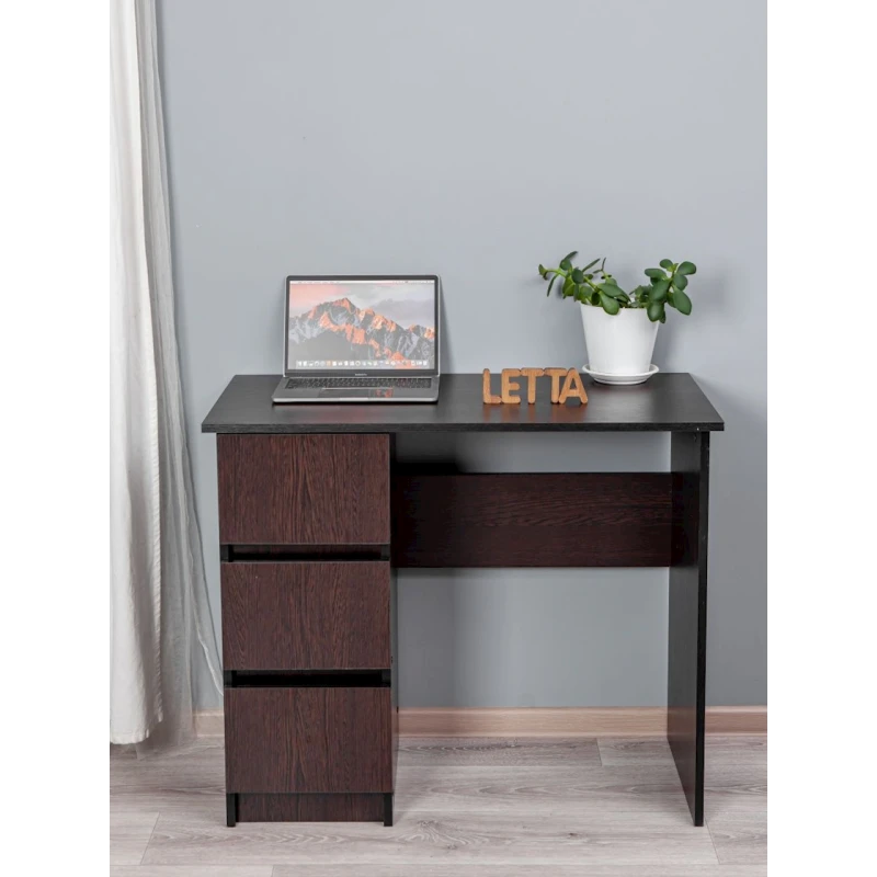 Письменный стол Letta Venge, 75х45х90 см, ЛДСП, коричневый