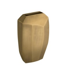 Vaza Eichholtz Linos S, 24.5x11.5x43.5 sm, alüminium/bürünc, qızılı