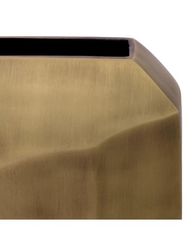 Vaza Eichholtz Linos S, 24.5x11.5x43.5 sm, alüminium/bürünc, qızılı