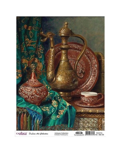 Dekupaj üçün düyü kağızı Cadence A3 Antique Collection AC-02 30x42 sm