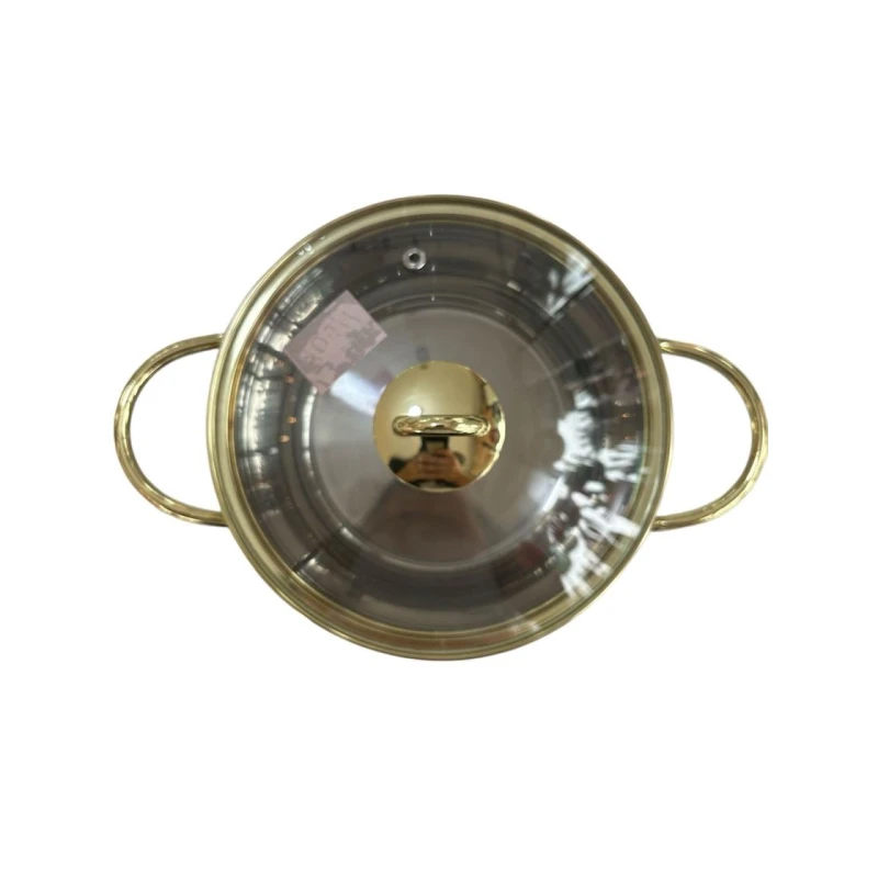 Набор кастрюль HausRoland ZGH_00543, нержавеющая сталь, серебристый/золотистый, 18/20/24 см, 6 предметов Набор кастрюль HausRoland ZGH_00543, нержавеющая сталь, серебристый/золотистый, 18/20/24 см, 6 предметов