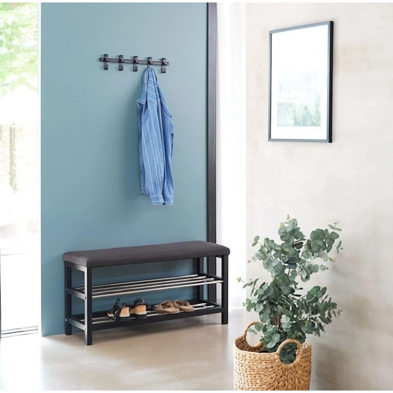 Подставка для обуви JYSK Egeskov, 100x50x34 см, черная Подставка для обуви JYSK Egeskov, 100x50x34 см, черная