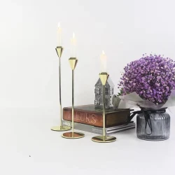 Набор подсвечников Plateon0014, нержавеющая сталь, золотистый Набор подсвечников Plateon0014, нержавеющая сталь, золотистый