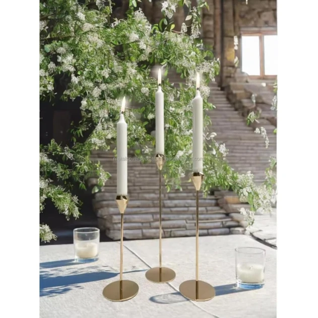 Набор подсвечников Plateon0014, нержавеющая сталь, золотистый