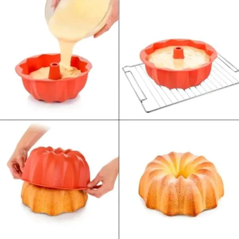 Форма для кекса Tescoma Delicia, силикон, оранжевая, 24 см