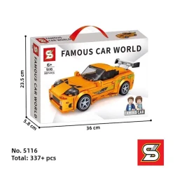 Konstruktor SY Famous Car 5116 Toyota Supra, 6+ yaş, 337+ hissə