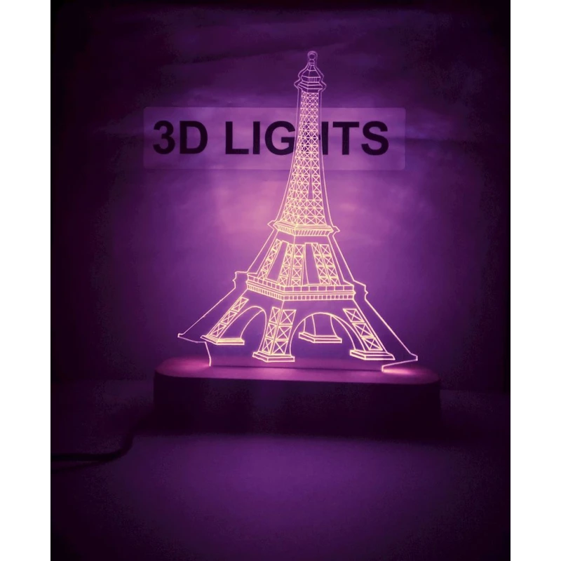 3D-gecə lampası 3d lights tec01, 20x14 sm, bənövşəyi 3D-gecə lampası 3d lights tec01, 20x14 sm, bənövşəyi