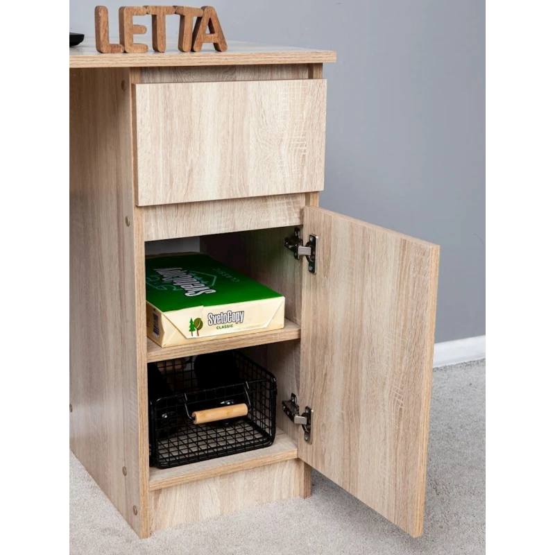 Компьютерный стол Letta, ЛДСП, бежевый, 75x50x106 см Компьютерный стол Letta, ЛДСП, бежевый, 75x50x106 см