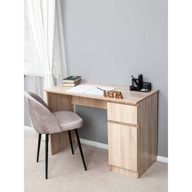 Компьютерный стол Letta, ЛДСП, бежевый, 75x50x106 см Компьютерный стол Letta, ЛДСП, бежевый, 75x50x106 см