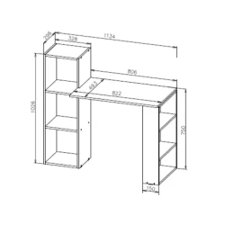 Стол ev_12116229, ЛДСП, 113,4x29,6x102,6 ev_12116229
