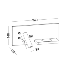 Настенный светильник Lustore LSW417-BK
