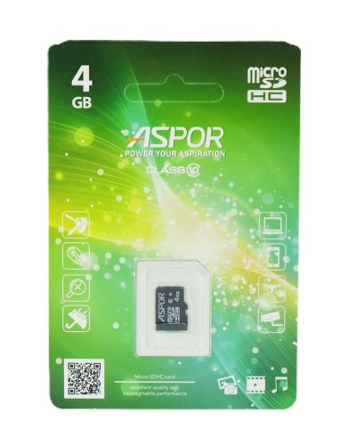 Yaddaş kartı Aspor MicroSDHC 4GB
