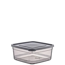 Контейнер для хранения Hobby Life Square 21368, 17.3x17.3x7.8 см, 1.6 л, пластик, прозрачный/черный