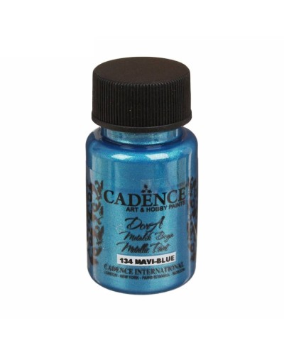 Akril boya-metallik Cadence Dora Metallic Paint 134 Blue 50 ml