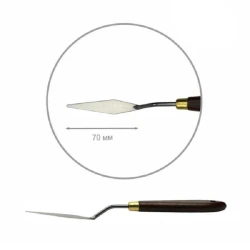 Мастихин Rosa Talent Classic, нержавеющая сталь/дерево, ромб, 7 см, № 50