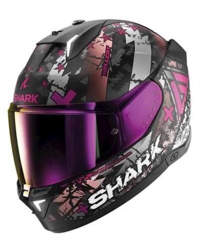 Motosikl dəbilqəsi Shark Skwal I3 Black Chrome-Violet M (HE0829EKUVM)