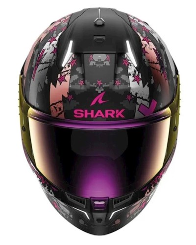 Motosikl dəbilqəsi Shark Skwal I3 Black Chrome-Violet M (HE0829EKUVM)