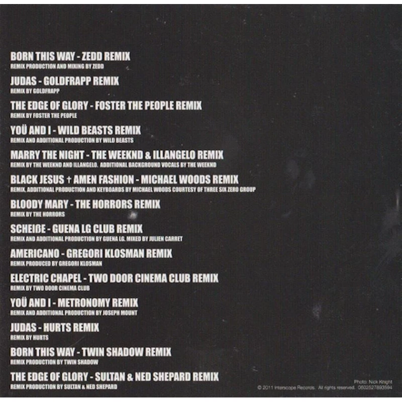 CD диск Interscope Records Lady Gaga Born This Way Remix CD диск Interscope Records Lady Gaga Born This Way Remix