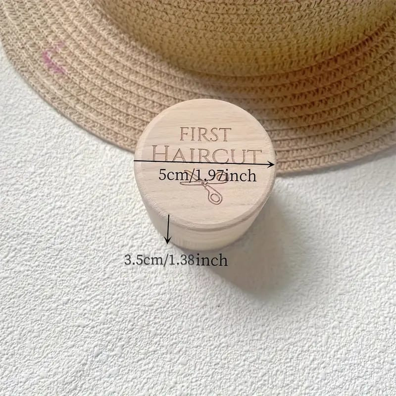 Деревянная коробка для первых волос малыша Деревянная коробка для первых волос малыша