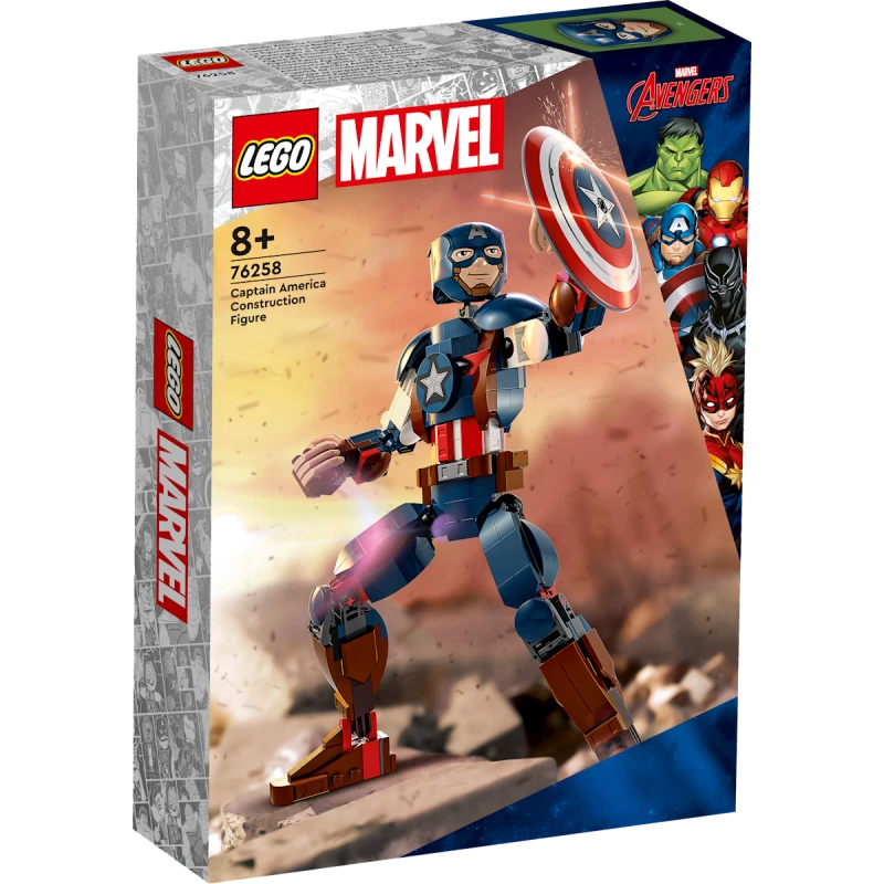 Конструктор LEGO Marvel Super Heroes Captain America Construction Figure 76258, 8+ лет, 310 элементов