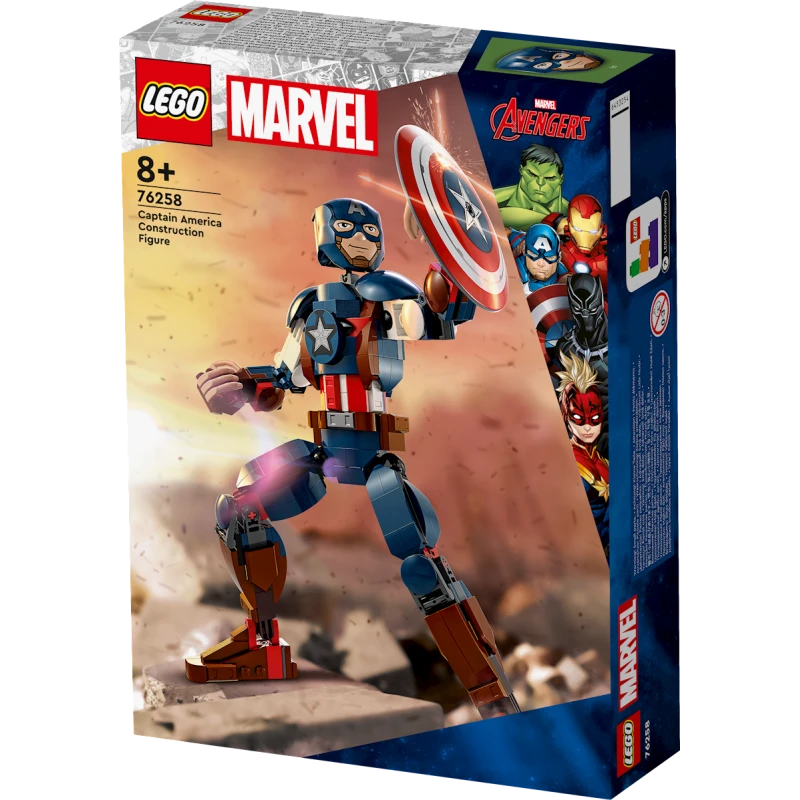Конструктор LEGO Marvel Super Heroes Captain America Construction Figure 76258, 8+ лет, 310 элементов