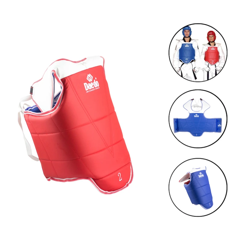 İkiüzlü qoruyucu jilet Dae Do 1414, polyester/silikon, qırmızı/mavi, ölçü 1