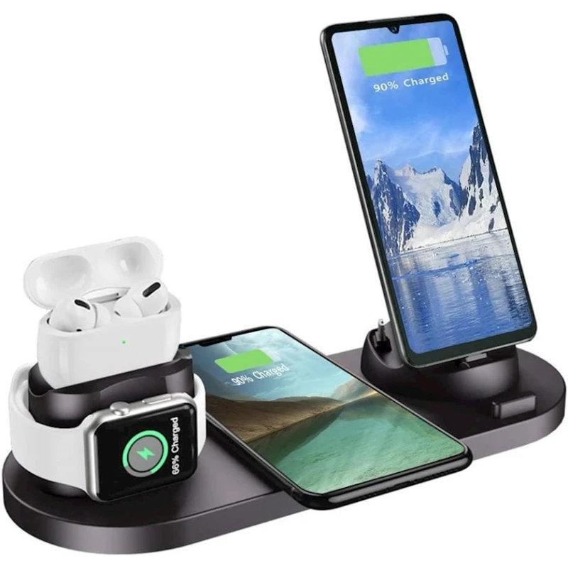 Беспроводное зарядное устройство Auzev Wireless Charger Station 6 in 1