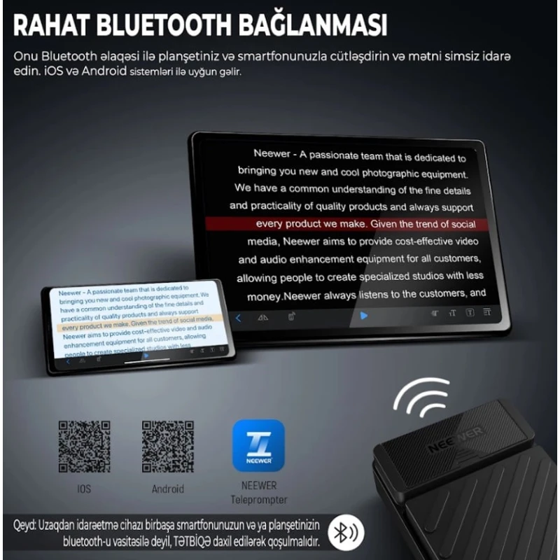 Педаль для телепромптера Neewer RT112, черный