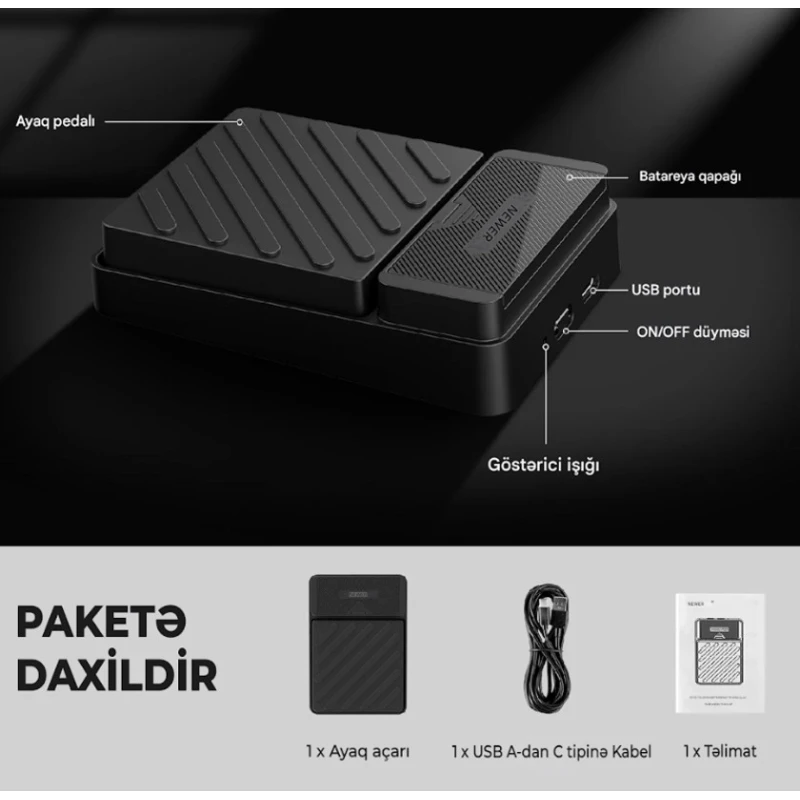 Педаль для телепромптера Neewer RT112, черный