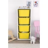 Шкаф для игрушек Pratico I39030, белый/желтый, 30x45.5x109 см Шкаф для игрушек Pratico I39030, белый/желтый, 30x45.5x109 см