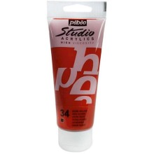 Akril boya Pebeo Studio Acrylics Red Ochre, qırmızı oxra, 100 ml