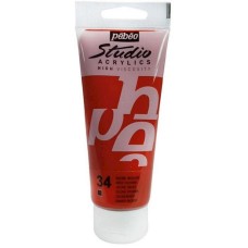 Akril boya Pebeo Studio Acrylics Red Ochre, qırmızı oxra, 100 ml