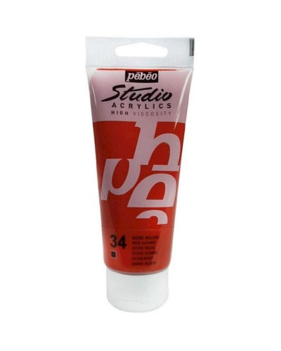 Akril boya Pebeo Studio Acrylics Red Ochre, qırmızı oxra, 100 ml