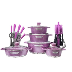 Набор кастрюль Smil 1221, гранит, фиолетовый