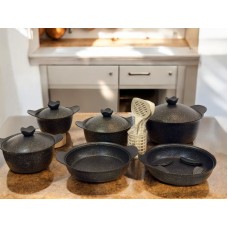 Qazan dəsti Luxe Pot, yüksək istilik tutumu, müxtəlif plitələr üçün, davamlı və funksional - LX-MX133