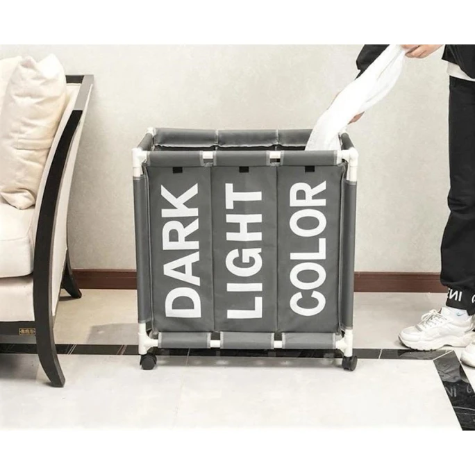 Корзина для белья ON87SIF6, серая, 35x61x65 см Корзина для белья ON87SIF6, серая, 35x61x65 см