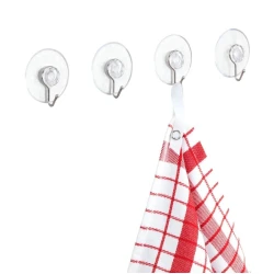 Крючки для ванной комнаты Wenko, пластик, прозрачные, 4.2x4.8x2 см, 4 шт