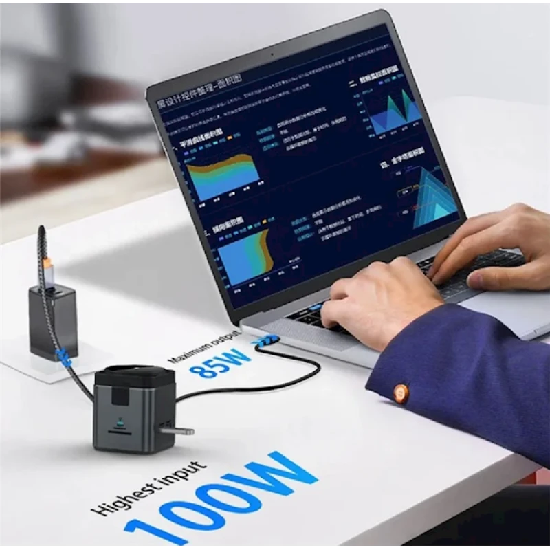 Simsiz enerji toplama ilə dok-stansiya Wiwu Wi-W025 Grey Simsiz enerji toplama ilə dok-stansiya Wiwu Wi-W025 Grey