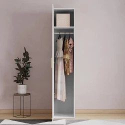 Шкаф Art Mebel 8, 210x40x45 см, ламинат, белый