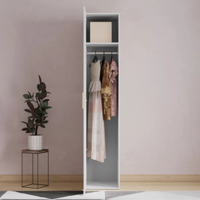 Шкаф Art Mebel 8, 210x40x45 см, ламинат, белый Шкаф Art Mebel 8, 210x40x45 см, ламинат, белый