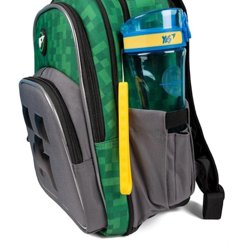 Məktəbli bel çantası Yes S-91 Minecraft 559751 boz/yaşıl Məktəbli bel çantası Yes S-91 Minecraft 559751 boz/yaşıl