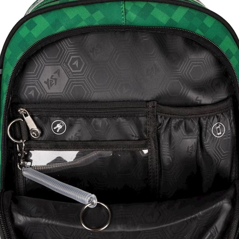 Məktəbli bel çantası Yes S-91 Minecraft 559751 boz/yaşıl Məktəbli bel çantası Yes S-91 Minecraft 559751 boz/yaşıl