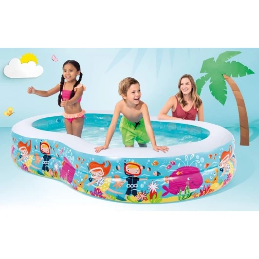Детский бассейн İntex Лагуна H56490, разноцветный, 262x160x46 см, 700 л Детский бассейн İntex Лагуна H56490, разноцветный, 262x160x46 см, 700 л