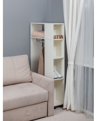 Rəfli asılqan Letta White, 146x25х79 sm, LDSP, ağ