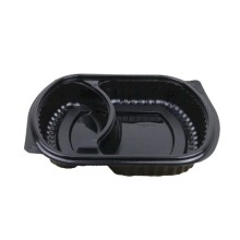 Qida üçün birdəfəlik qab dəsti Loyal 4435007807, polipropilen, qara, 24.3x20.8x7 sm, 1000 əd
