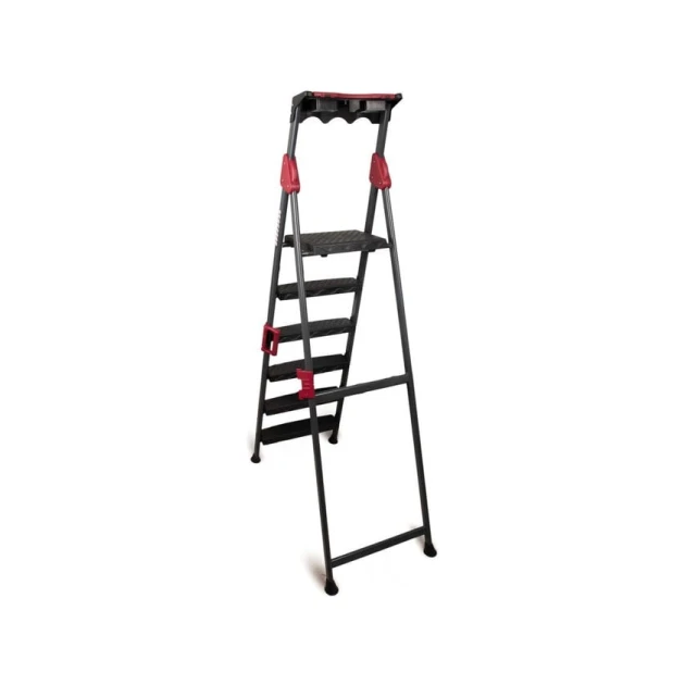 Стремянка Perilla Nerdivan_51205, пластик/металл, черная, 196х53 см