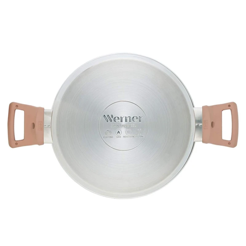 Кастрюля Werner Eletto, 22 см, 4.5 л, нержавеющая сталь, серебристая Кастрюля Werner Eletto, 22 см, 4.5 л, нержавеющая сталь, серебристая