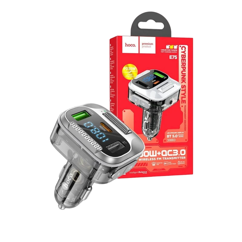 Автомобильное зарядное устройство Hoco E75 Grey Автомобильное зарядное устройство Hoco E75 Grey
