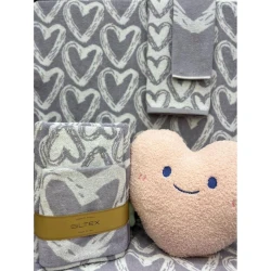 Набор полотенец детские Giltex Follin, хлопок, 70x130/50x90/50x30 см, серый, 3 шт